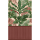 4MURS Papier peint panoramique L Sorya Terracotta et vert feuille Satiné