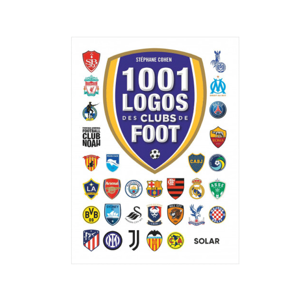 Livre sport 1001 logos des clubs de foot Blanc