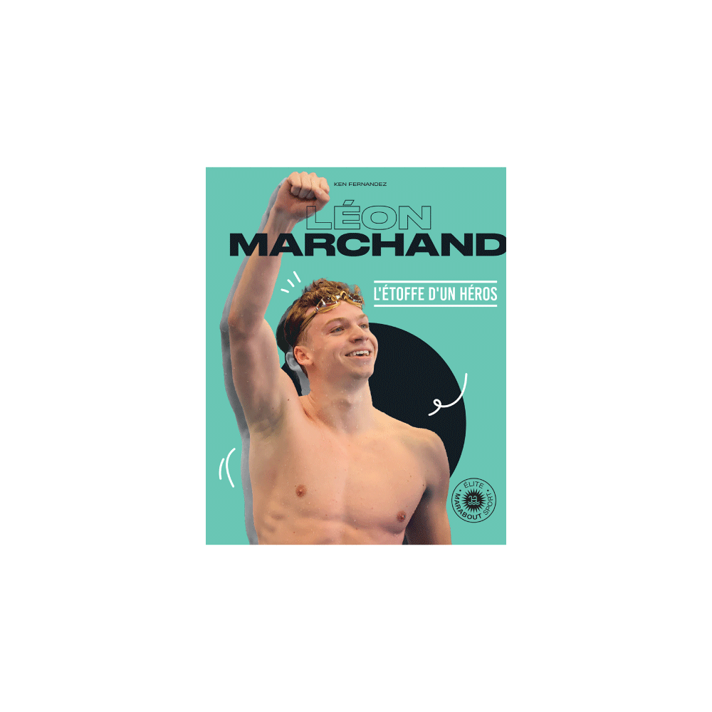 MARABOUT Livre sport Léon marchand - l'étoffe d'un héros Bleu