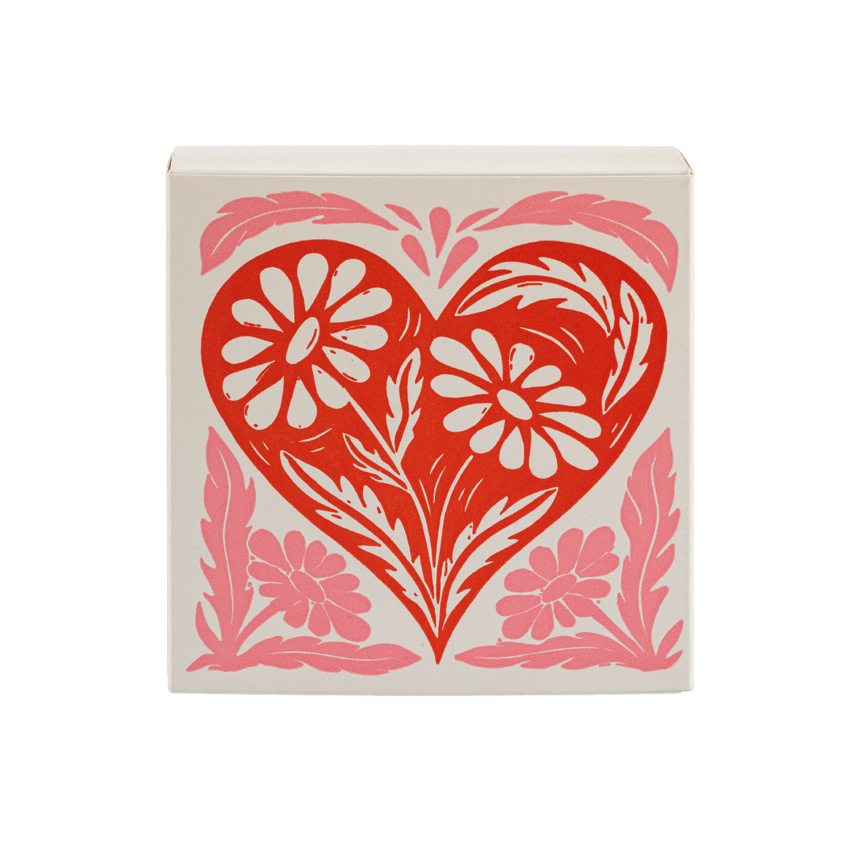 ARCHIVIST Allumettes Botanical heart matchbox Rose, rouge