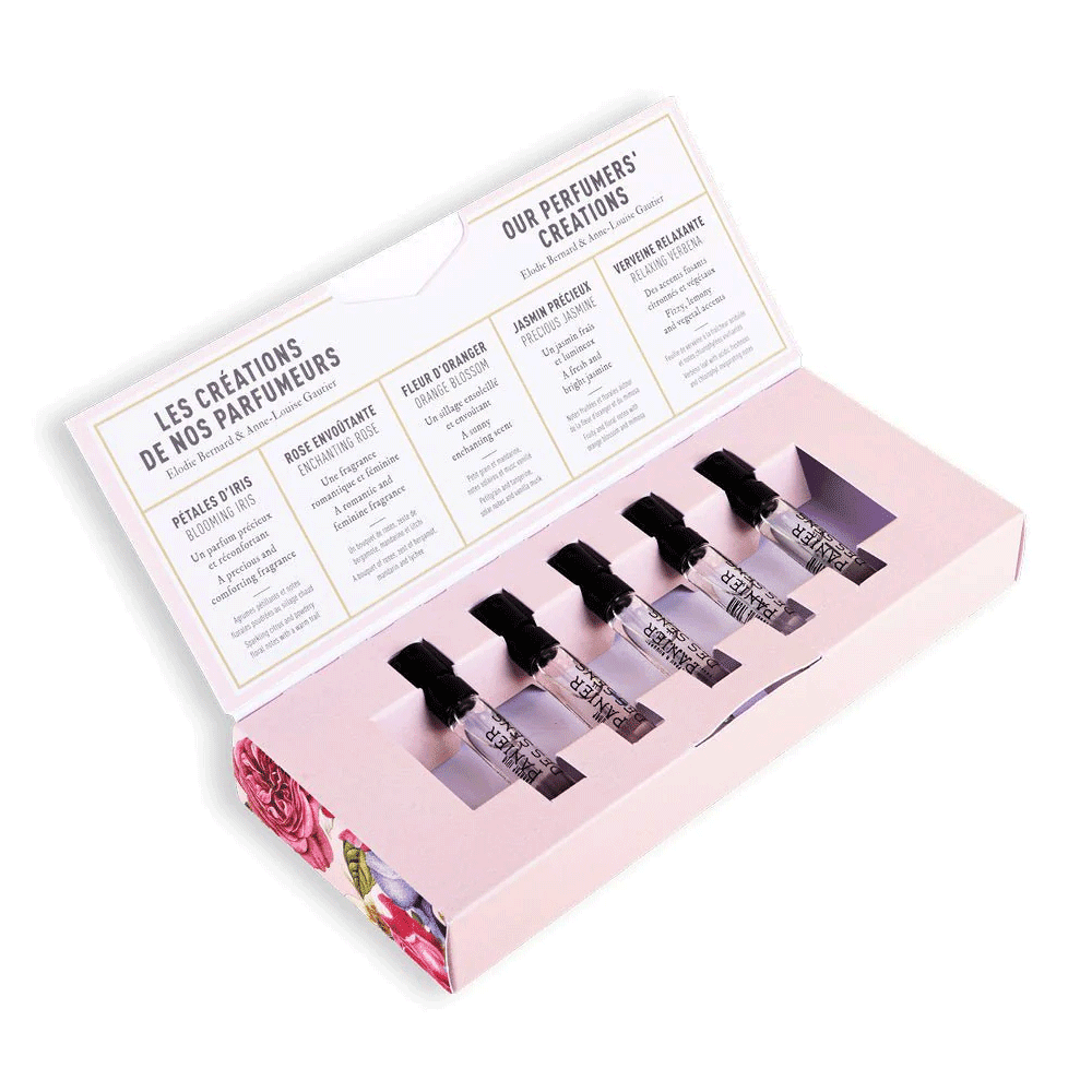 PANIER DES SENS Coffret cosmétique Coffret découverte eaux de toilette Rose, iris, fleur d'oranger, jasmin, verveine 10ML