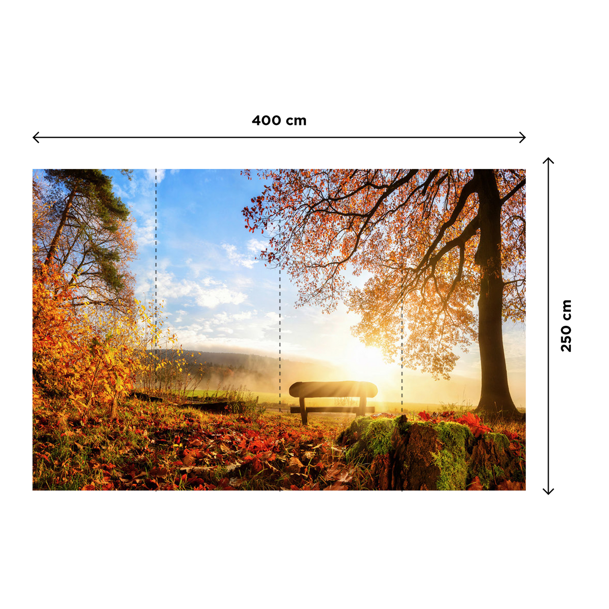 Papier peint panoramique XL Autumn Été indien Satiné
