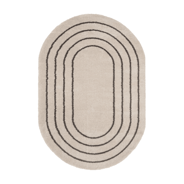 Tapis LANIA coloris ivoire/taupe 160 x 230 cm