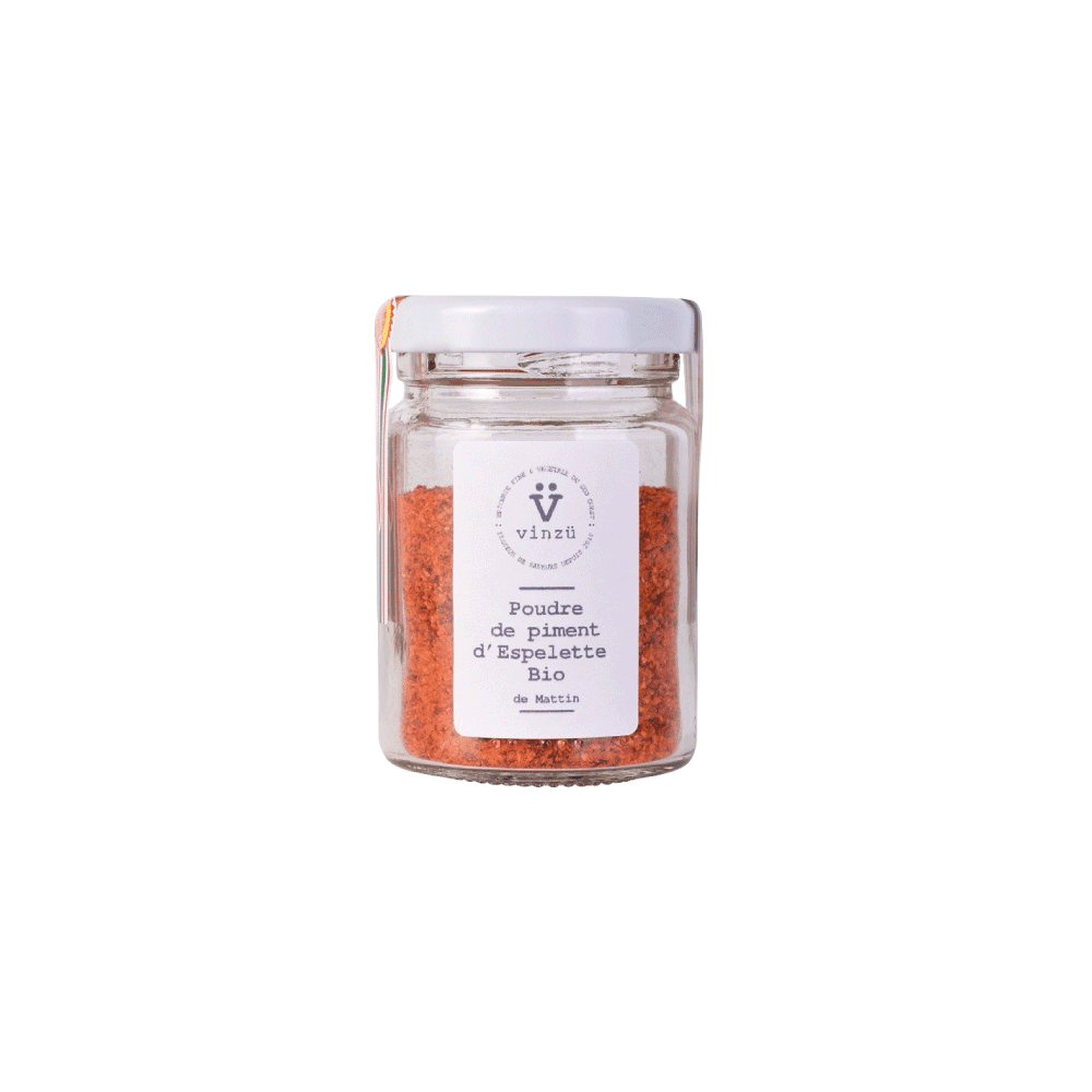 VINZÜ Condiments Poudre de piment d'espelette bio 40G