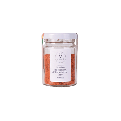VINZÜ Condiments Poudre de piment d'espelette bio 40G
