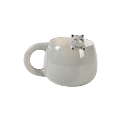 I-TOTAL Mug Chat Gris 450ML