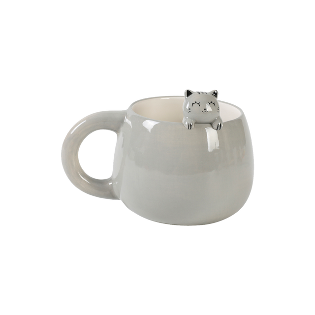 I-TOTAL Mug CHAT coloris gris