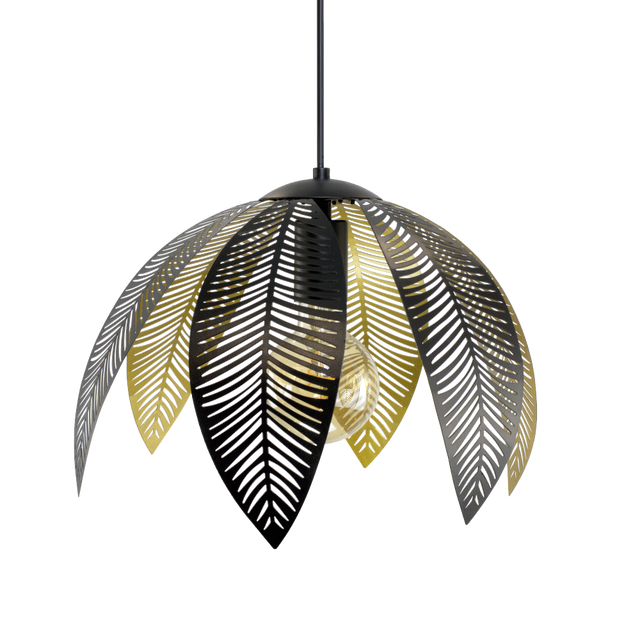 Suspension VESCA coloris noir et or 24 x 35 cm