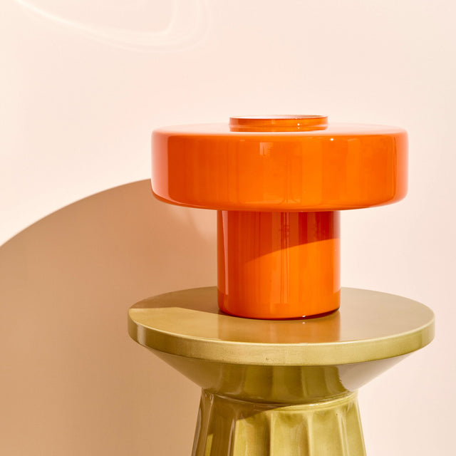 Lampe à poser FOZA coloris orange 19 x 25 cm