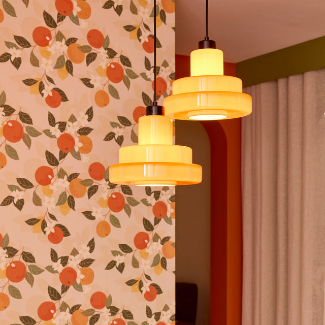 Suspension FOZA coloris orange 20 x 27,5 cm