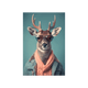 Tableau en verre Cerf color Vert