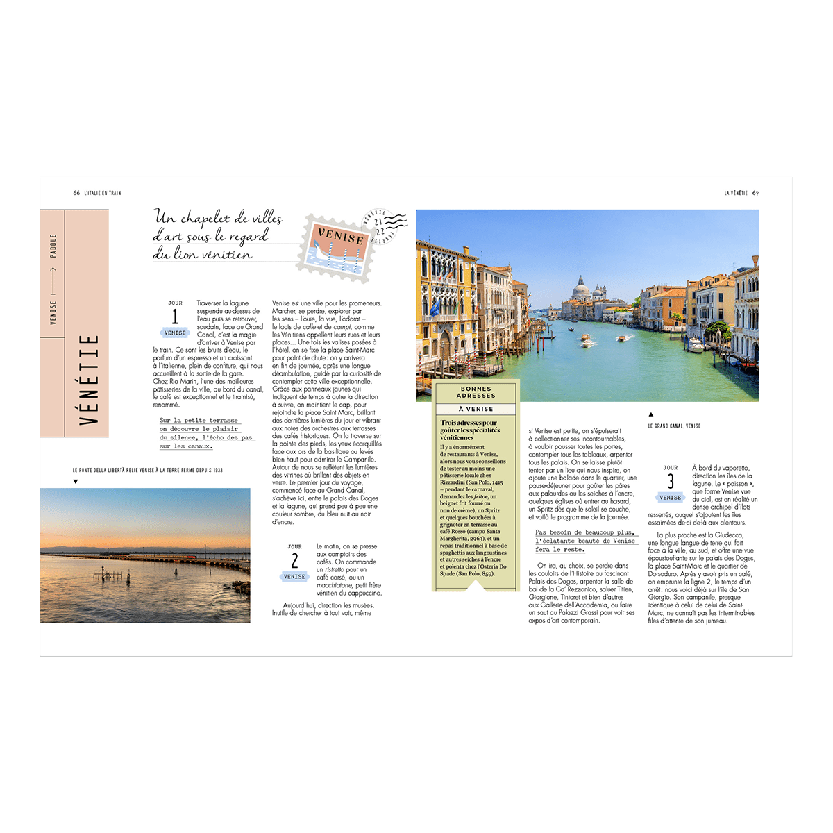 Livre voyage et nature L'italie en train Multicolore