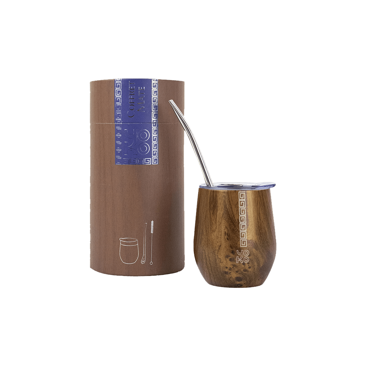 YOKO DESIGN Coffret tasses Mate Brun 250ML
