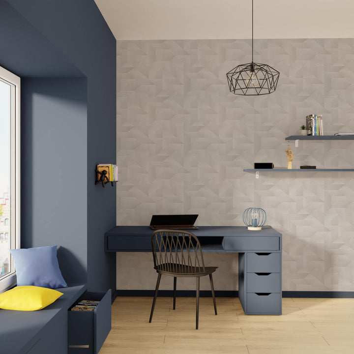 Papier peint intissé Zakary Blanc