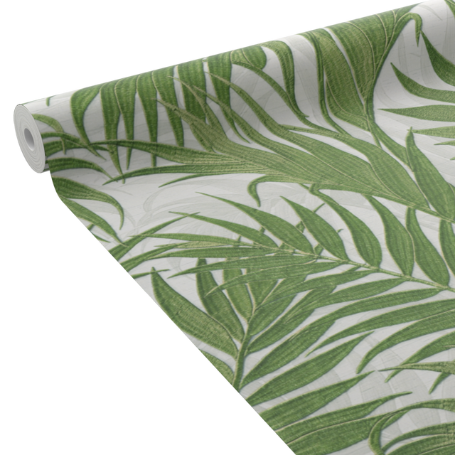 Papier peint intissé GRACIE coloris vert absinthe