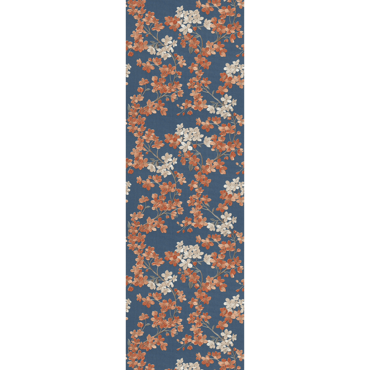 Papier peint intissé Lysia Bleu foncé et rouge