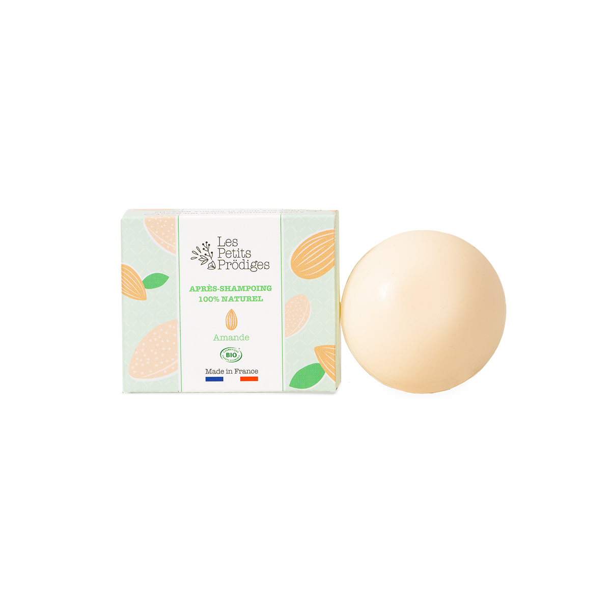 LES PETITS PRÖDIGES Soin cheveux Après-shampoing solide amande Vert Amande 50G