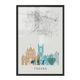 4MURS Image encadrée Map troyes Blanc