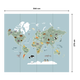4MURS Papier peint panoramique XL Around the world xl Bleu ciel Mat