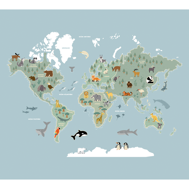 Papier peint panoramique XL AROUND THE WORLD XL 300 x 270 cm