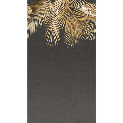 4MURS Papier peint panoramique L Palmessa Noir et or Mat