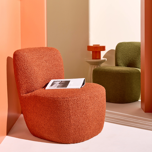 Fauteuil MARLA coloris terracotta
