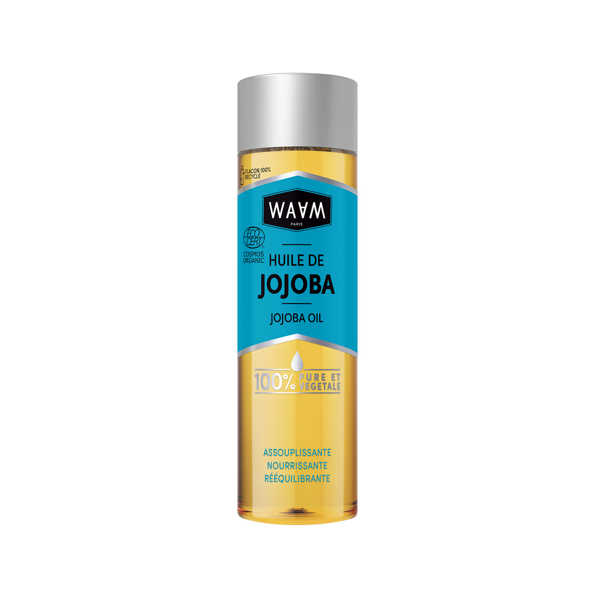 WAAM Huile corps et visage Huile de jojoba bio Bleu 75ML