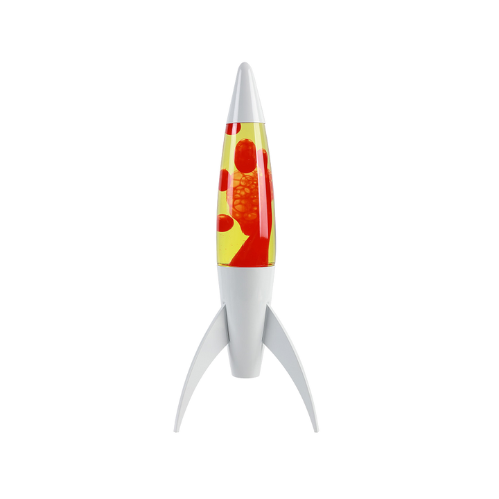 I-TOTAL Lampe à lave Fusée Blanc