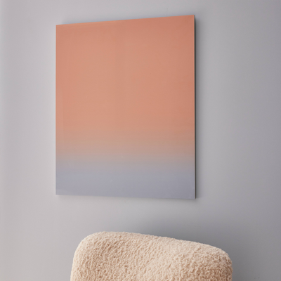 4MURS Tableau en plexiglas Horizon Orange, bleu