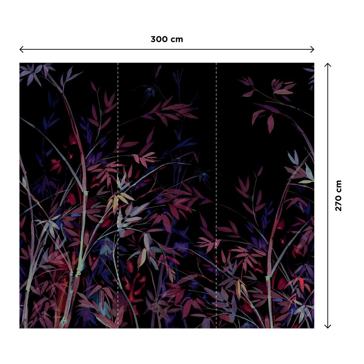 Papier peint panoramique XL Indy Noir Satiné