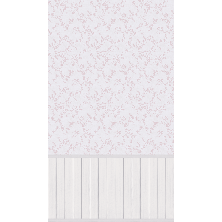 Papier peint panoramique L Rosaly Rose poudré Satiné