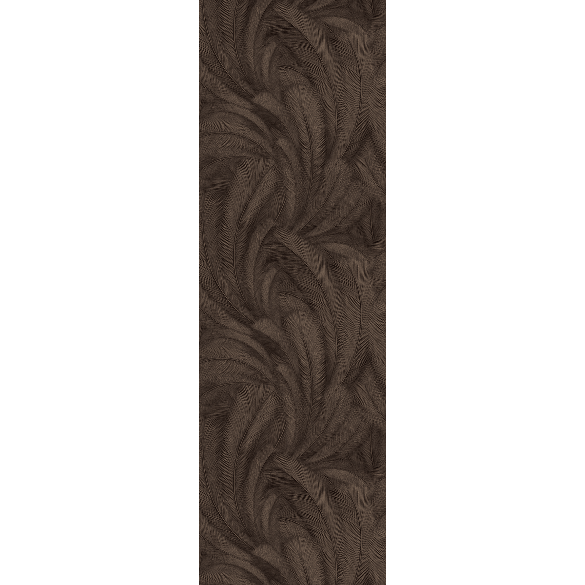 Papier peint intissé Feathers Noir et or