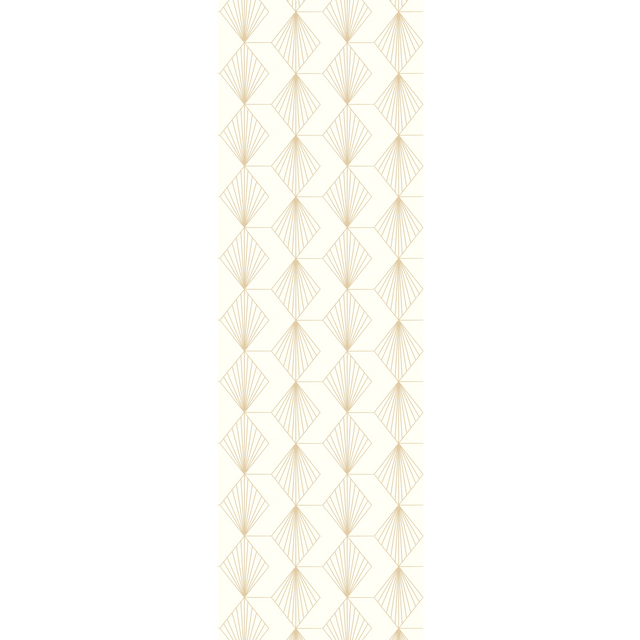 Papier peint intissé pré-encollé ORIANE blanc et doré