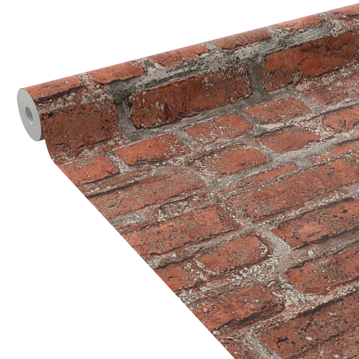 Papier peint intissé pré-encollé Baltimore Rouge brique