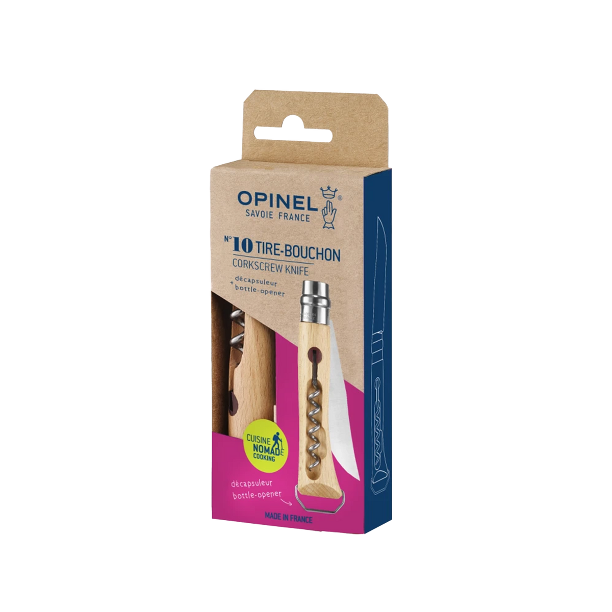 OPINEL Tire-bouchon N°10 tire-bouchon decapsuleur hetre Beige