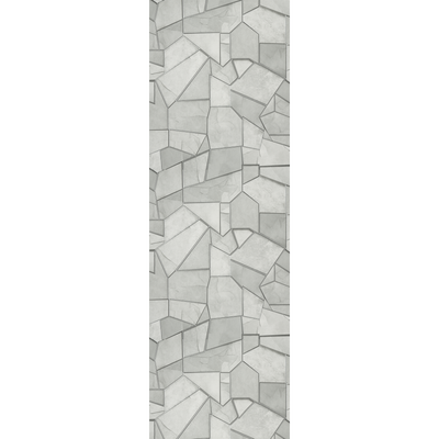 ELLE DECORATION Papier peint intissé Dwen Blanc et argenté