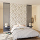 ELLE DECORATION Papier peint intissé Marjory Blanc et doré