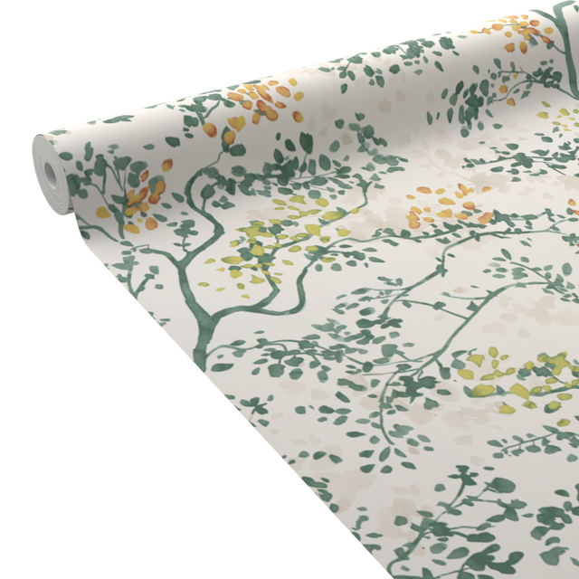 Papier peint intissé AMAYA coloris vert anglais