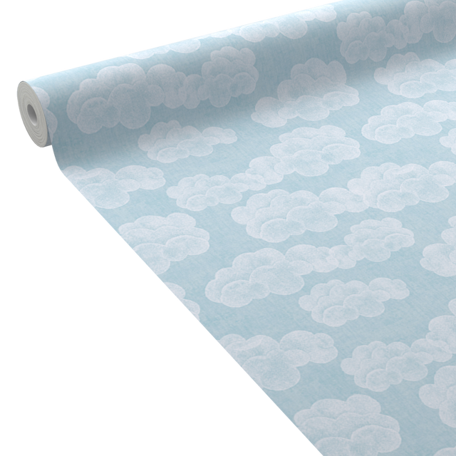 Papier peint intissé NUVOLE coloris bleu ciel