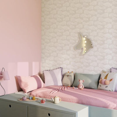 Papier peint intissé Nuvole Rose pastel