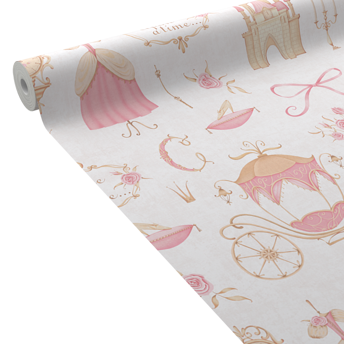 Papier peint intissé Rosaly land Rose dragée