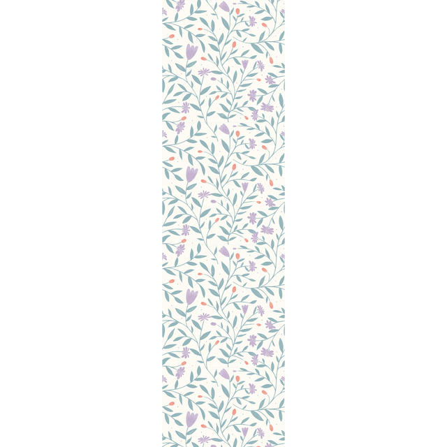 4MURS Papier peint intissé TULIPS mauve et vert émeraude