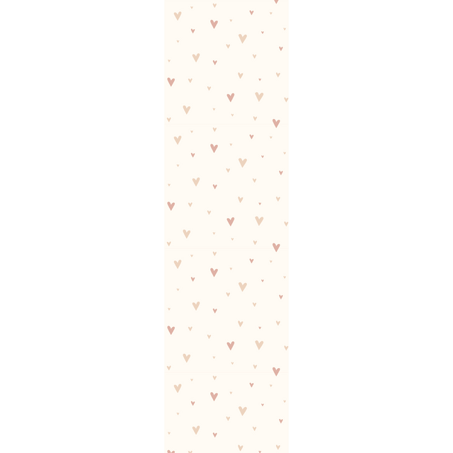 4MURS Papier peint intissé HEARTS vieux rose et beige rosé