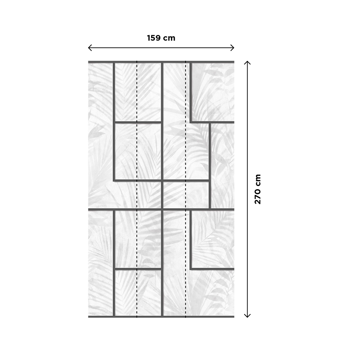 4MURS Papier peint panoramique L Vierra Gris clair Satiné