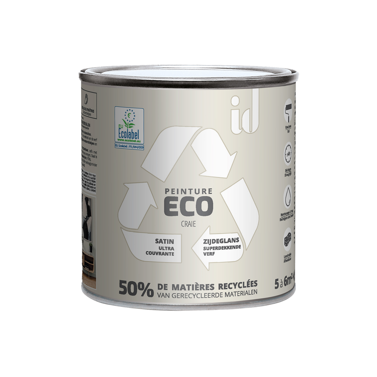 ECO ID Peinture Eco Craie Satiné 0,5L