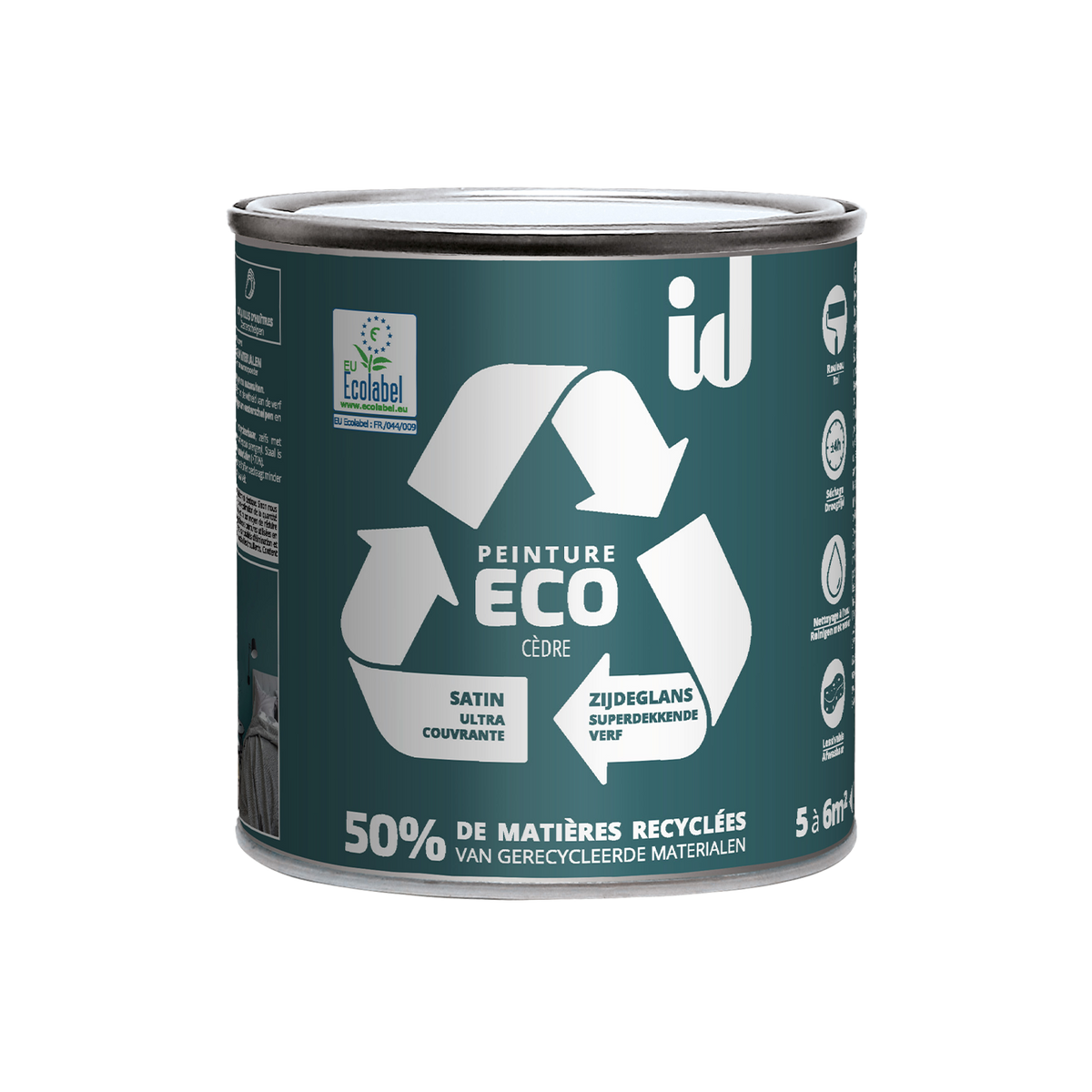 ECO ID Peinture Eco Cèdre Satiné 0,5L