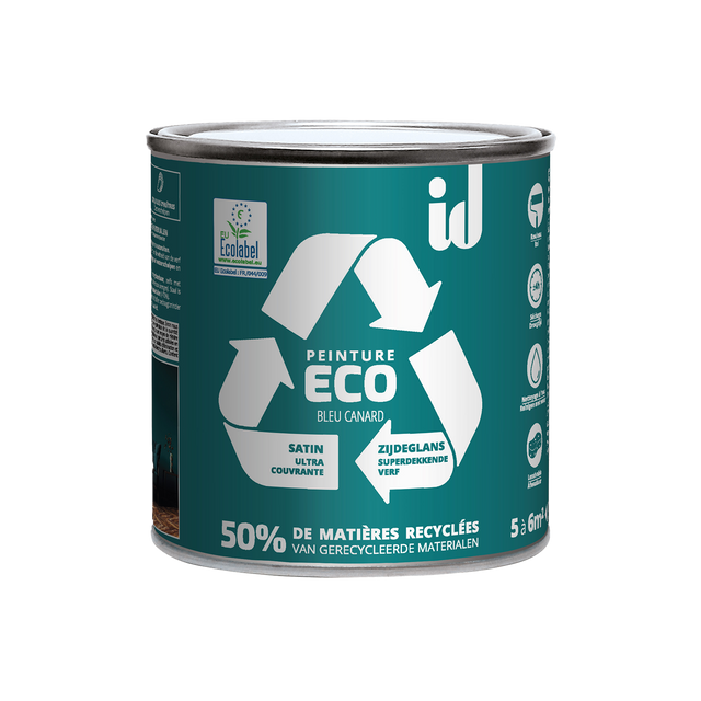 ECO ID Peinture ECO Peinture bleu canard Satiné 0,5 L