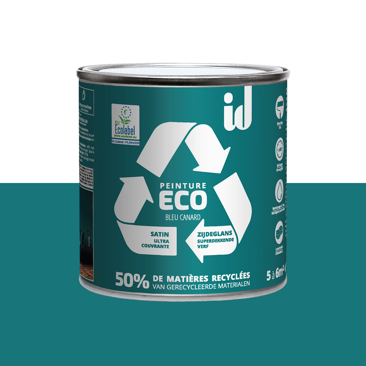 ECO ID Peinture Eco Bleu canard Satiné 0,5L