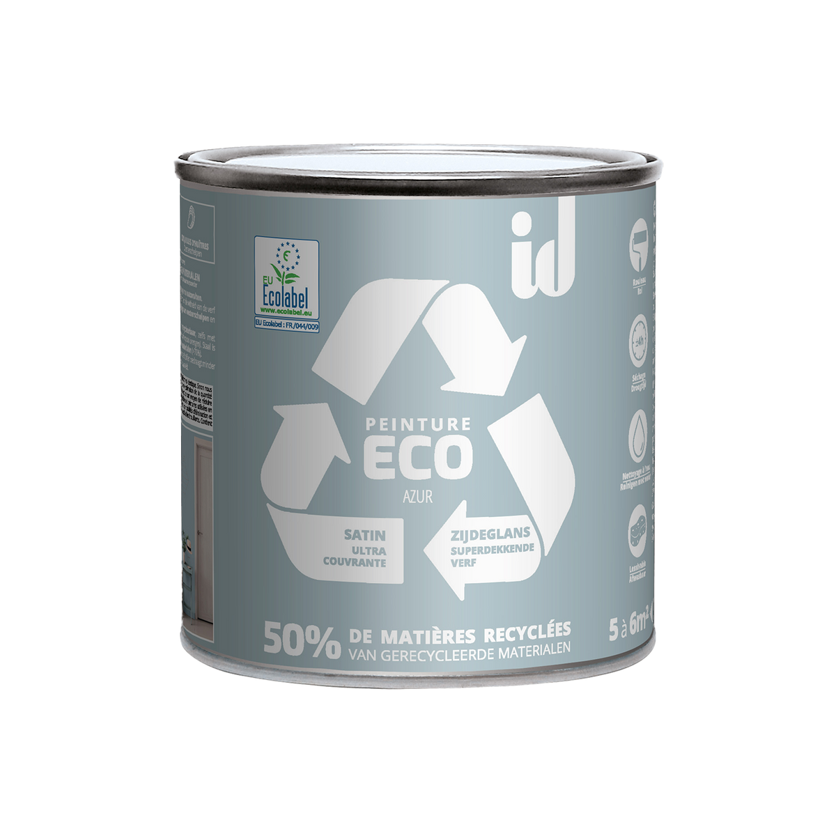 ECO ID Peinture Eco Azur Satiné 0,5L