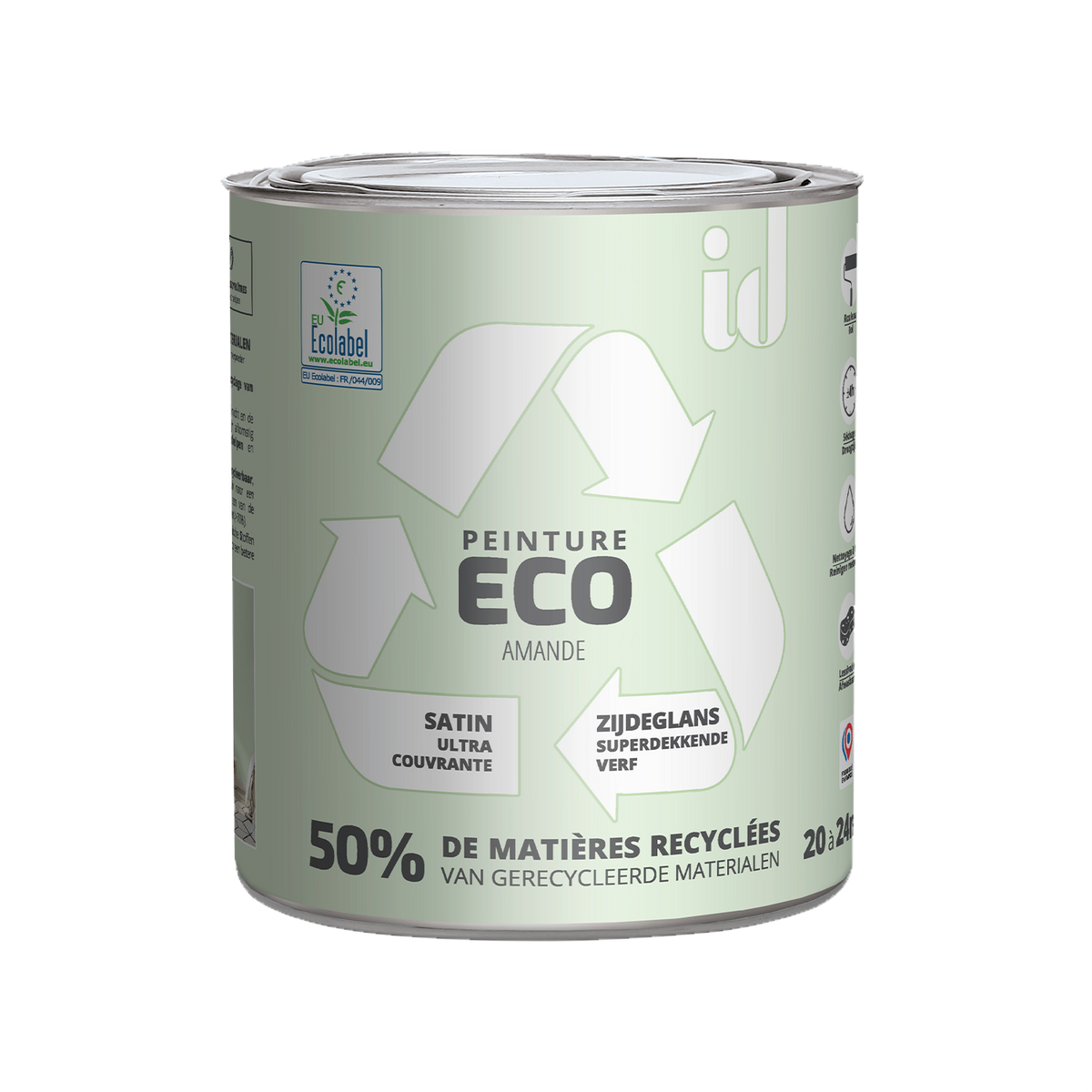 ECO ID Peinture Eco Amande Satiné 2L